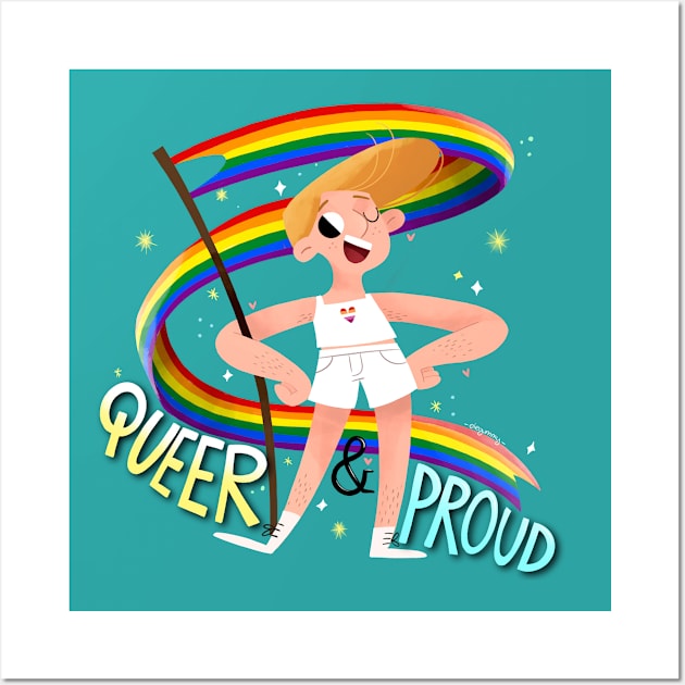 Queer & Proud - L heart Wall Art by Gummy Illustrations
